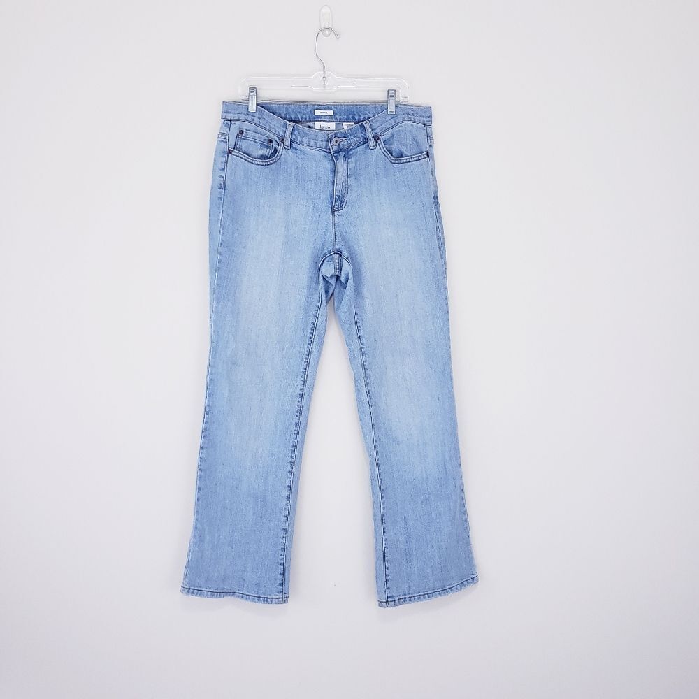 Liz & Co Blue Jeans Straight Leg High Rise Mom Jean Vintage Size 12 Regular - Picture 3 of 7